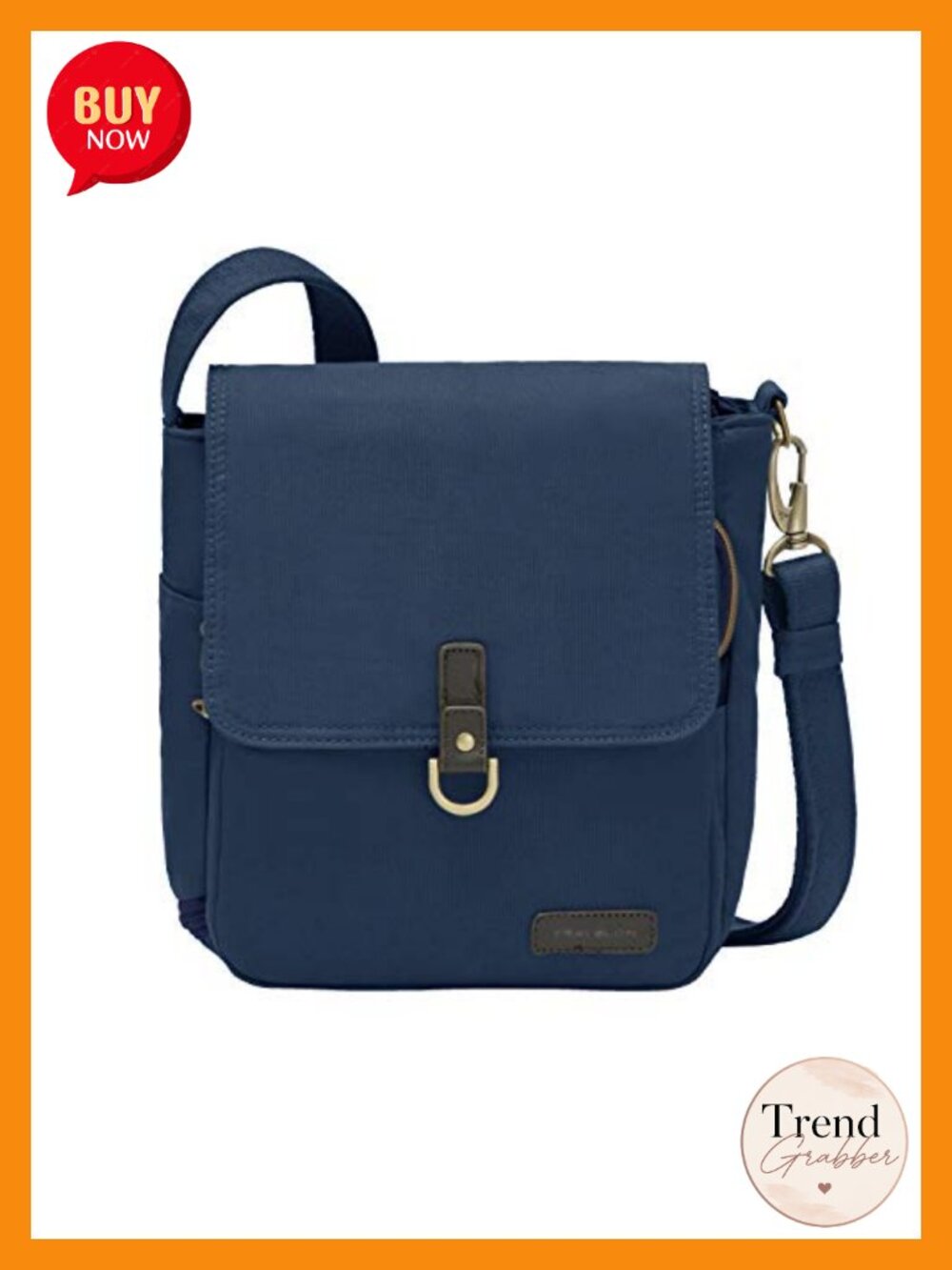 Anti-Theft Courier Bag with Locking Zippers & Slash-Resistant Straps